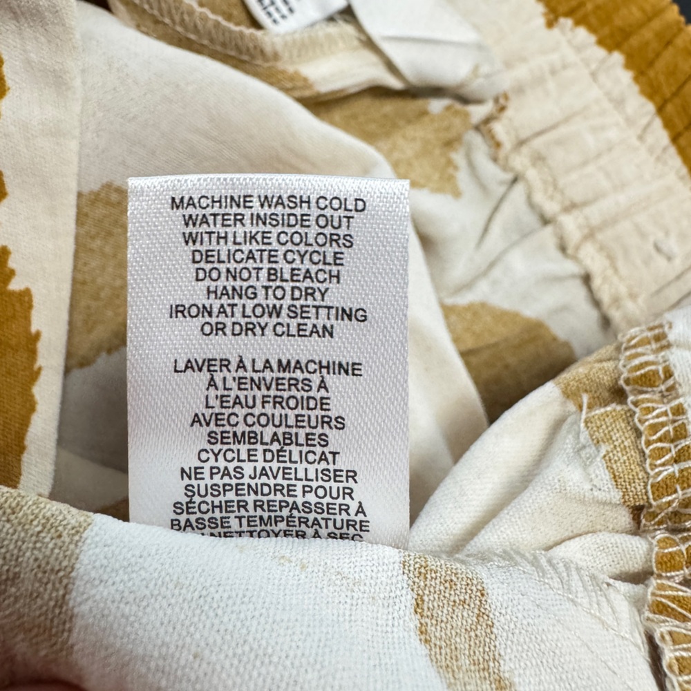 C by One Wide-Leg Animal Print Culotte Crop Pants‎ Cream Brown Tiger Small - Picture 7 of 13